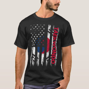 Taekwondo Karate Martial Arts Training Korean Flag T-Shirt