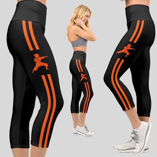 Taekwondo Karate Player Girl Birthday Gift  Capri Leggings (Creator Uploaded)
