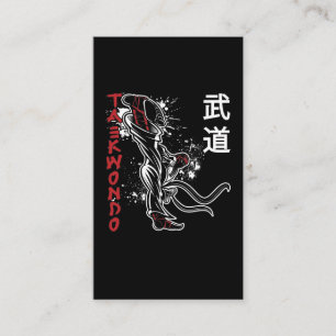 Taekwondo Kick Martial Arts Business Card