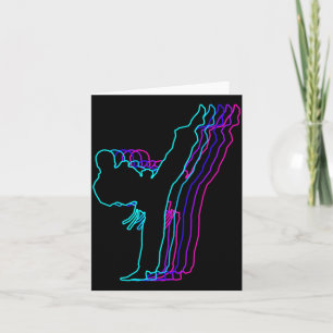 Taekwondo Kick Martial Arts Men Teens Boys Karate Card