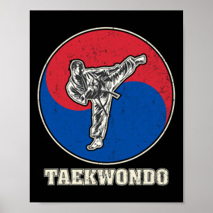 Taekwondo Kickboxing Karate Martial Art Training A Poster