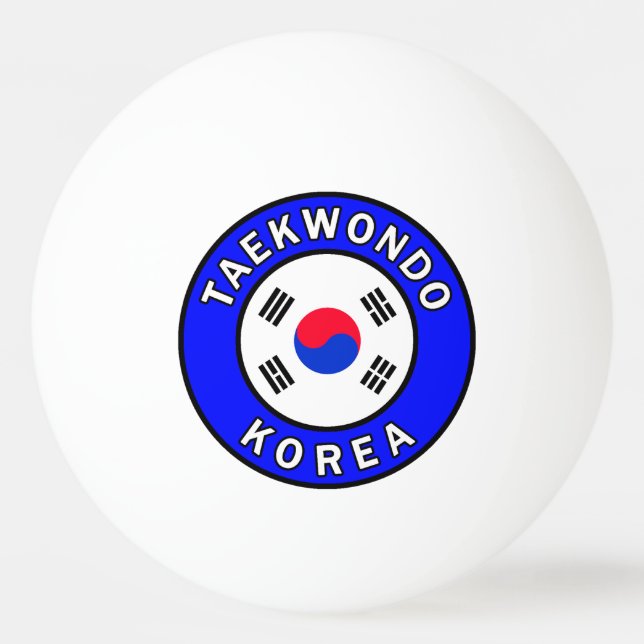 Taekwondo Korea Ping Pong Ball (Front)