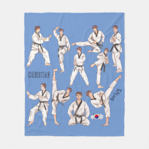 Taekwondo Korean Martial Arts  Fleece Blanket