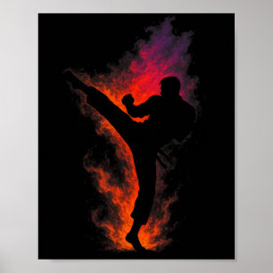 Taekwondo - Korean Martial Arts Kick Fighter Poster