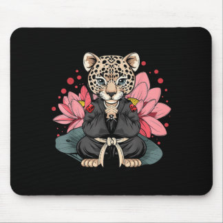 Taekwondo Leopard Kickboxing Animall Jiu-Jitsu Mouse Mat