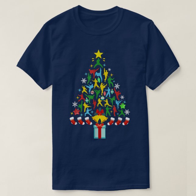 Taekwondo Lover Xmas Lighting Taekwondo Christmas  T-Shirt (Design Front)