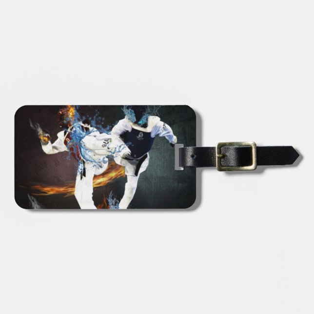 taekwondo luggage tag (Front Horizontal)