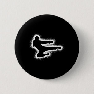 Taekwondo Martial Arts Boys Kids Men Karate  6 Cm Round Badge