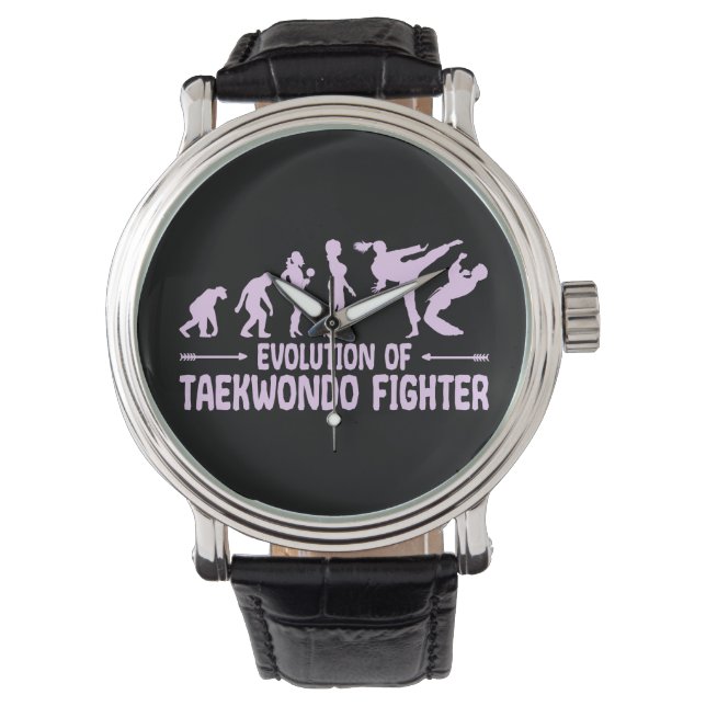 Taekwondo Martial Arts Evolution Pink for Female Watch (Front)