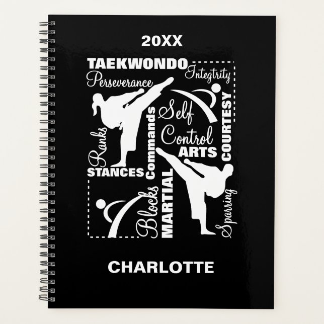 Taekwondo Martial Arts Sports Terminology Planner (Front)