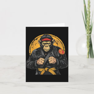 Taekwondo Monkey Kickboxing Martial Arts Judo Card