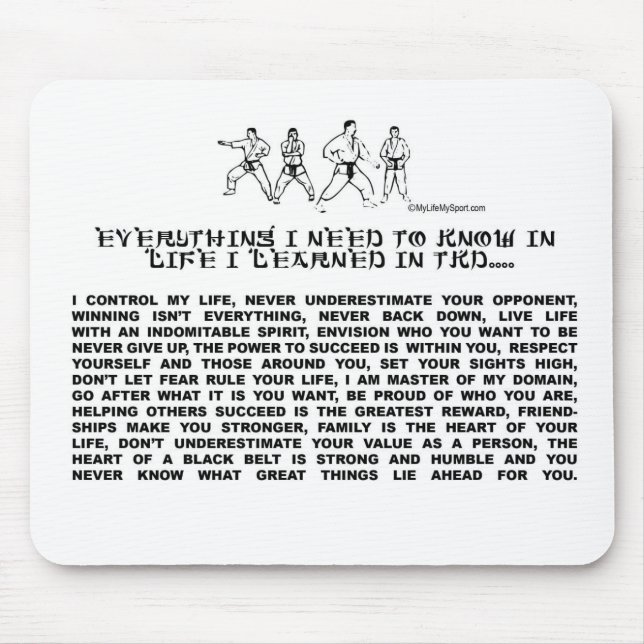 TAEKWONDO MOUSE MAT (Front)