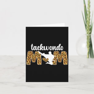 Taekwondo Mum Leopard Taekwondo Mama Taekwondo Card