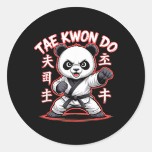 Taekwondo Panda - Funny Korean Mma Tkd Classic Round Sticker