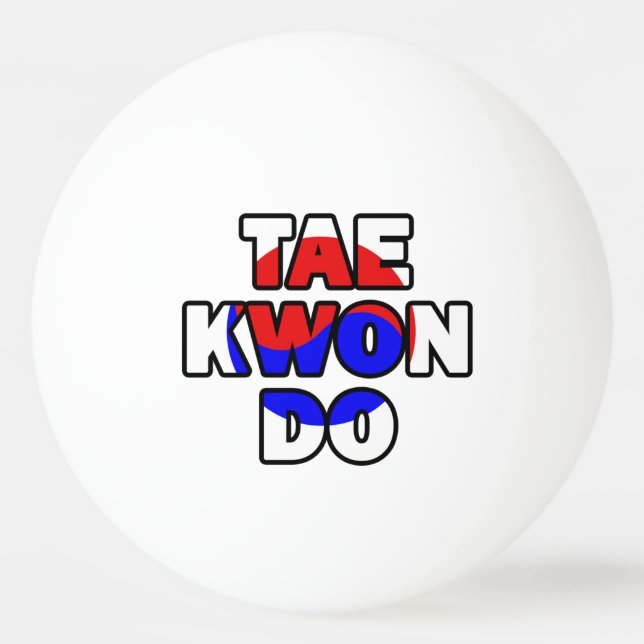 Taekwondo Ping Pong Ball (Front)