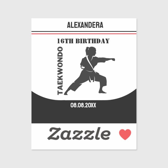 Taekwondo Player, Birthday Gift, Team Karate  (Sheet)