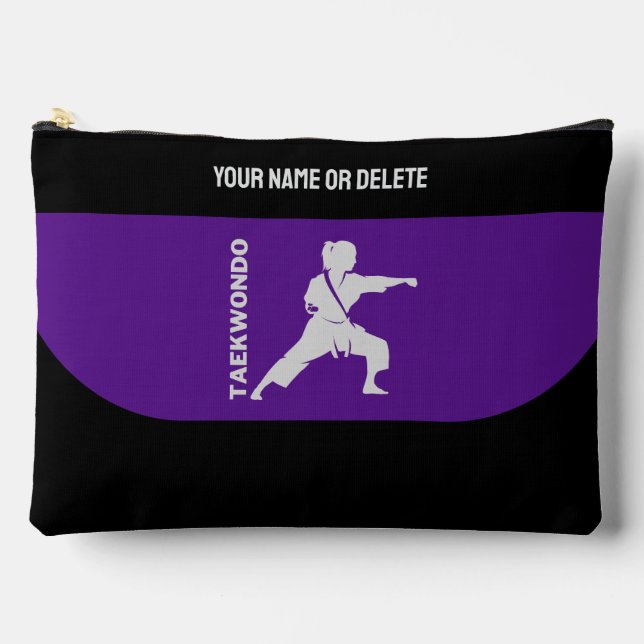 Taekwondo Player, Birthday Gift, Team Karate Accessory Pouch (Front)