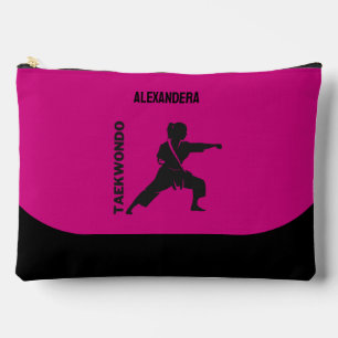 Taekwondo Player, Birthday Gift, Team Karate Accessory Pouch