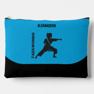 Taekwondo Player, Birthday Gift, Team Karate Accessory Pouch