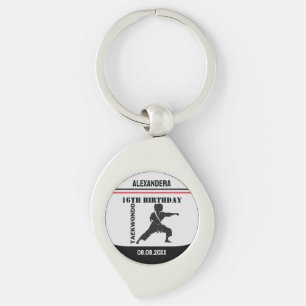 Taekwondo Player, Birthday Gift, Team Karate Key Ring