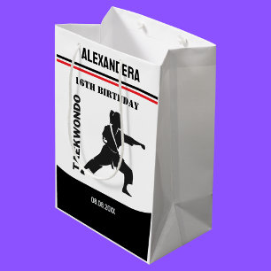 Taekwondo Player, Birthday Gift, Team Karate Medium Gift Bag