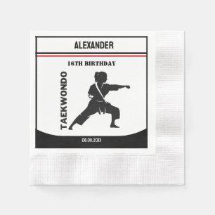 Taekwondo Player, Birthday Gift, Team Karate  Napkin