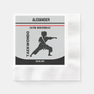 Taekwondo Player, Birthday Gift, Team Karate  Napkin