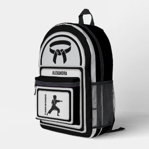 Taekwondo Player, Birthday Gift, Team Karate Printed Backpack