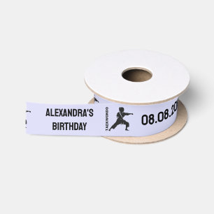 Taekwondo Player, Birthday Gift, Team Karate Satin Ribbon