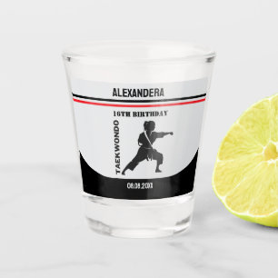 Taekwondo Player, Birthday Gift, Team Karate  Shot Glass