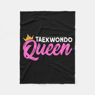 Taekwondo Queen Fleece Blanket