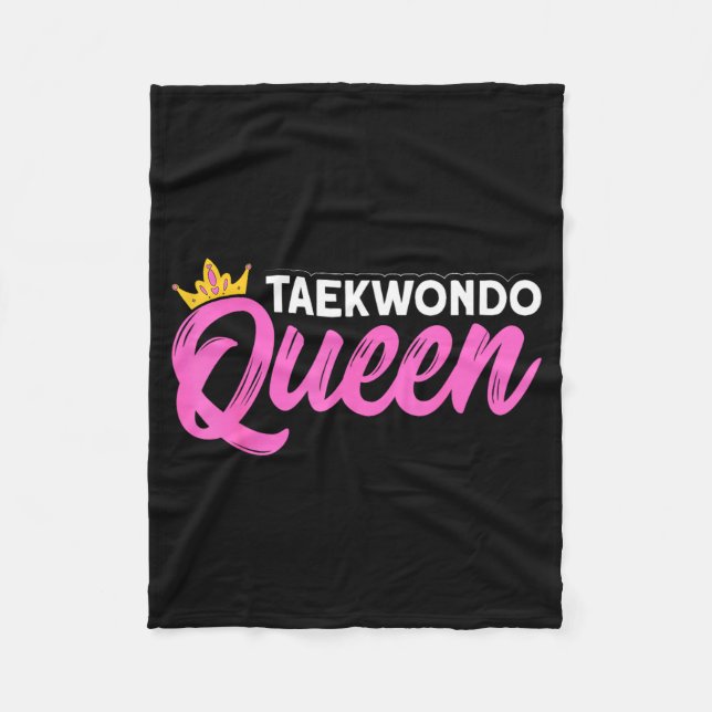 Taekwondo Queen Fleece Blanket (Front)