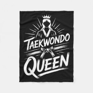 Taekwondo Queen T-Shirt2 Fleece Blanket