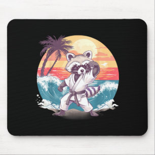 Taekwondo Racoon Kickboxing Animall Jiu-Jitsu Mouse Mat