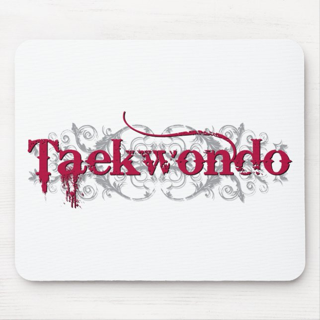 Taekwondo Red Mouse Mat (Front)