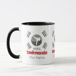 Taekwondo Retro Korea Flag Martial Arts Vintage Mug