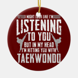 Taekwondo Self Defence Martial Arts Korean  Ceramic Tree Decoration