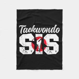 Taekwondo Sis Taekwondo Sister Taekwondo Fighter Fleece Blanket