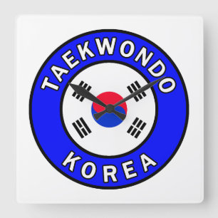 Taekwondo Square Wall Clock