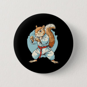 Taekwondo Squirrel Kung Fu Kickboxing Karate Marti 6 Cm Round Badge