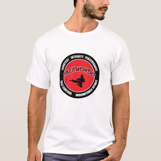 Taekwondo Tenets Circle T-Shirt (Front)