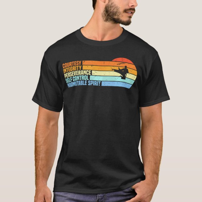 Taekwondo Tenets Martial Arts         T-Shirt (Front)