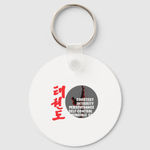 Taekwondo Tenets Martial Arts Tae Kwon Do T Shirt Key Ring