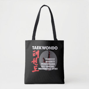 Taekwondo Tenets Martial Arts Tae kwon do Tote Bag