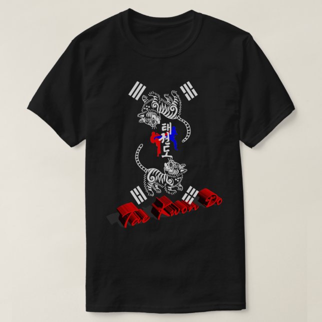 TaeKwonDo Tiger Spirit T-Shirt (Design Front)