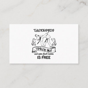 Taekwondo Touch me and your first lesson is free Business Card