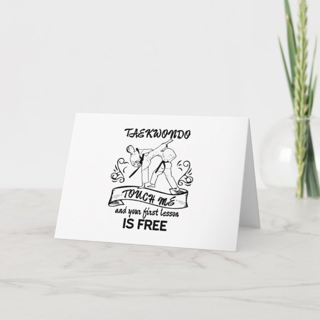 Taekwondo Touch me and your first lesson is free Card (Front)