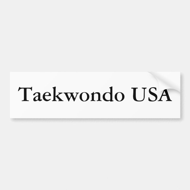Taekwondo USA Bumper Sticker (Front)