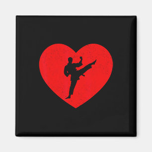 Taekwondo Valentine Heart Shape Taekwondo Lovers  Magnet