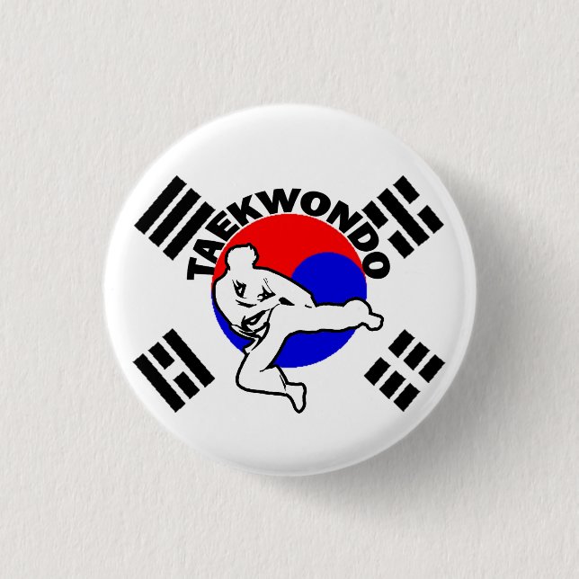 Taekwondo Wrapped Button (Front)